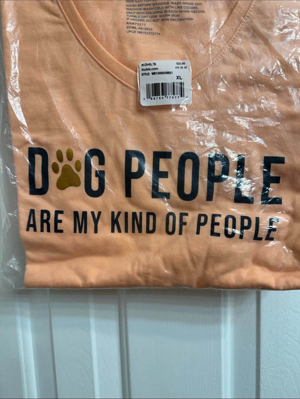 Celebrate Together Peach Dog People T‑Shirt for Dogs & Owners - Picture 5 of 7